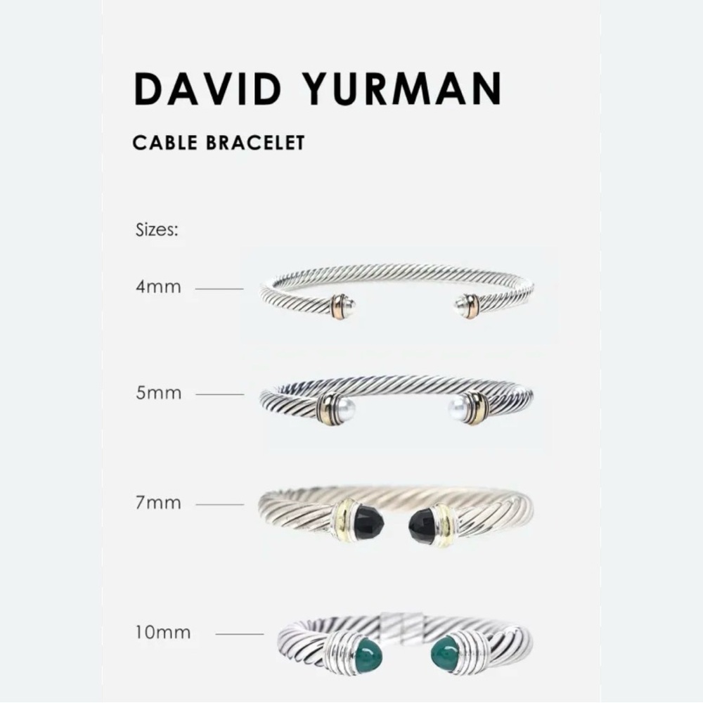 David Yurman bundle of 4 classic cuffs with pave diamonds & Citrine stone - Picture 12 of 17